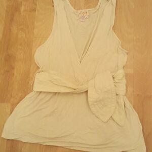 Plenty By Tracy Reese Wrap  Blouse Cream  /Size M